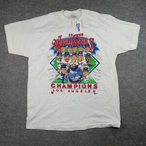 Los Angeles Dodgers Shirt Men XL Vintage Single Stitch 1988 Champ Cartoon XLarge